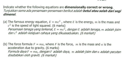 Solved Indicate Whether The Following Equations Are Chegg