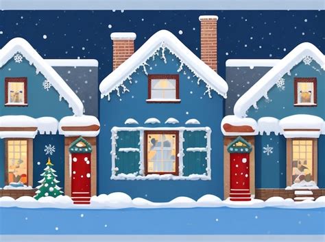 Premium Ai Image Winter House Vector Image Of The Red Brick Christmas