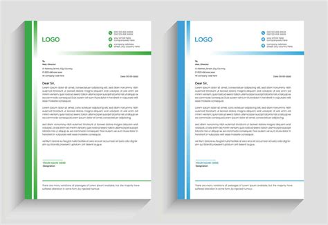 Professional corporate simple business letterhead design with Gradient ...