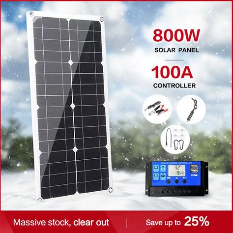 Kit Sistema Di Energia Solare Da W Caricabatteria Pannello Solare