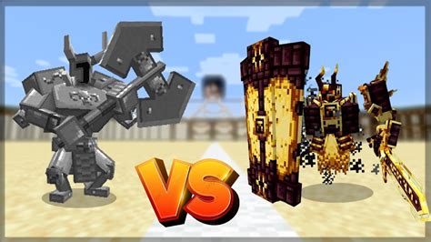 Minecraft FERROUS WROUGHTNAUT VS IGNIS BATALHA DE MOBS YouTube