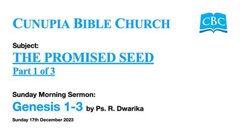 The Promised Seed Genesis 1 3 Youtube