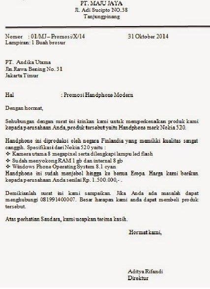 Contoh Surat Penawaran Barang Lengkap Dengan Formatnya Nbkomputer