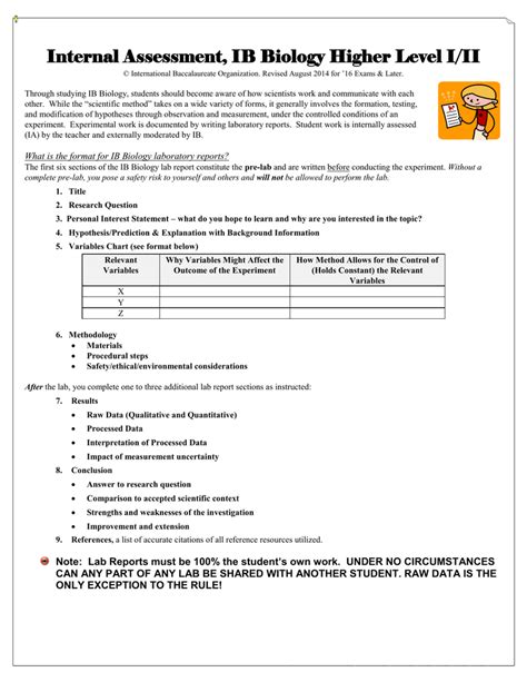 Ib Biology Ia Ideas Genetics Slidesharetrick