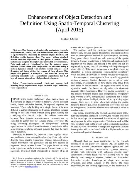 PDF Enhancement Of Object Detection And Definition Using Spatio