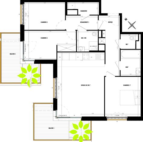 Plan Appartement T De M Neuf R Sidence Algu Sens Paris