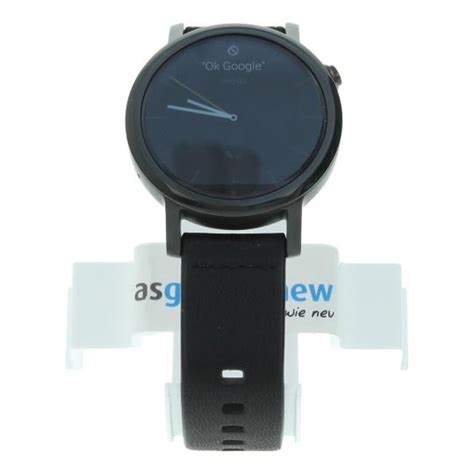 Motorola Moto 360 2nd Gen 42mm Acero Inox Negro Correa En Piel Negro