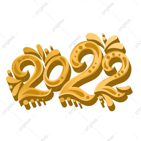 Christmas New Years Vector Art Png New Year Numbers Isolated