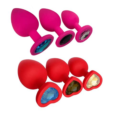 Plug Anal de Silicone P M G Joia Redondo Coração Pedra Brinquedo Sexual Shopee Brasil