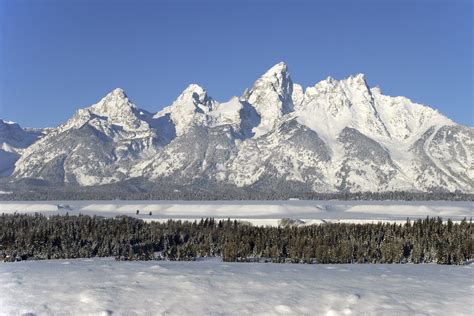 Teton Range In Winter A Snow Covered Jackson Hole Valley A Flickr