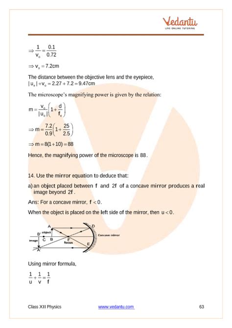 CBSE Class 12 Physics Chapter 9 Ray Optics And Optical Instruments