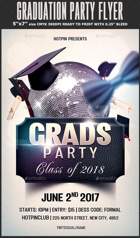 Graduation Party Flyer Template Creative Professional Templates