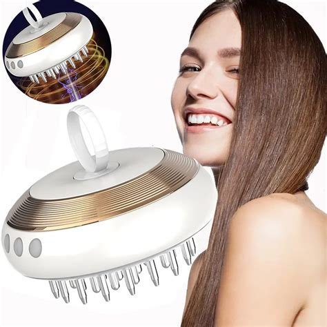 Ems Microcurrent Electric Scalp Massager In Shower With Led Ion For Hair Growth Vibration Anti