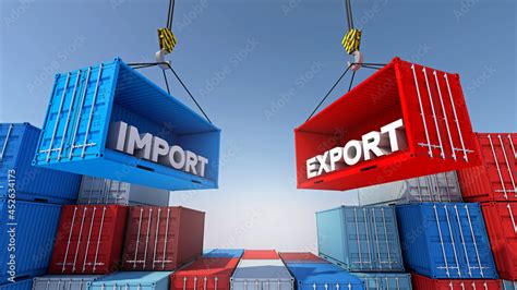 Container Cargo For Import Export Business Logistic D Rendering