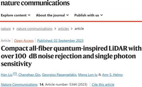 《nat Commun 》：紧凑型全光纤量子激光雷达 知乎
