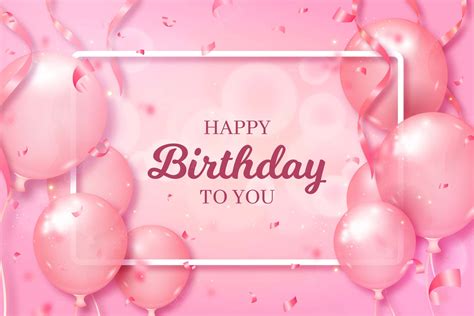 Happy Birthday Pink Background Wallpaper