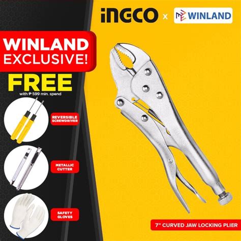 Ingco By Winland Industrial Grade Curved Vice Grip Jaw Vise Grip Pliers