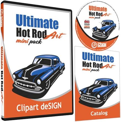 Hot Rod Cars Clipart Vinyl Cutter Plotter Images Vector Clip Art Graphics CD ROM Clip Art Library