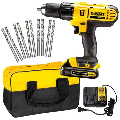 Parafusadeira Furadeira V Bivolt Dcd Lc Br Impacto Dewalt Kit