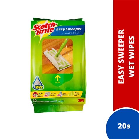 3m Scotch Brite Easy Sweeper Wet Disposable Wipes Refill Antibacterial Shopee Malaysia