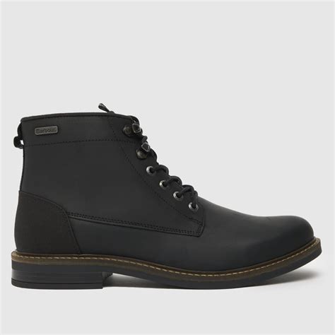 Mens Black Barbour Deckham Boots Schuh