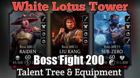 Mortal Kombat White Lotus Tower Final Boss Fight Talent Tree