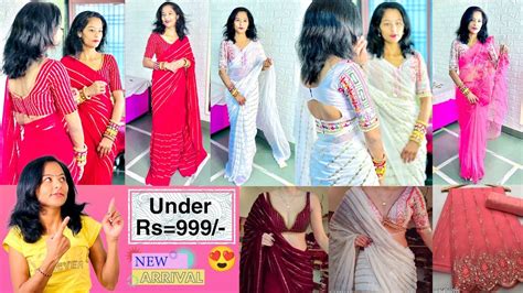 Meesho Saree Haul Affordable Designer Saree Haul Under Rs