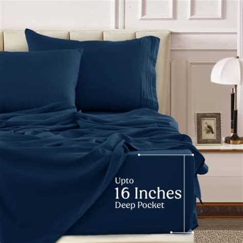 Lux Decor Collection King Sheets Set 6 Pc Microfiber Deep Pocket Bed