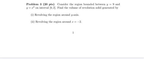 Solved Problem 3 20 Pts Consider The Region Bounded