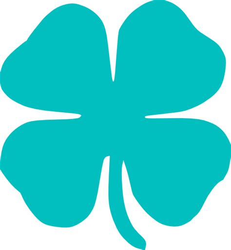 Blue 4 Leaf Clover Png 552x597 Png Clipart Download