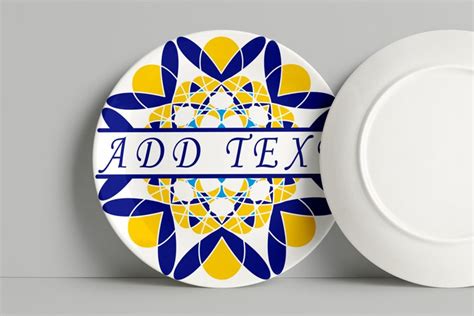 Azulejo Mandala Split Monogram Frame Sublimation