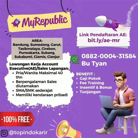 Lowongan Kerja Account Executive Direct Sales Di MyRepublic