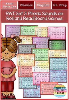 RWI set 3 sounds on Roll and Read/write board games by Miss G's Teacher Things