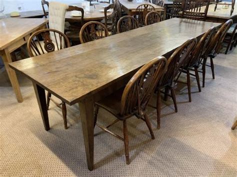 Antique Chestnut Tables Large Farmhouse Table With Bench Large