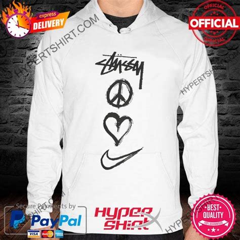 Stussy Nike Stussy Peace Love Swoosh T Shirt By Zero S Shop