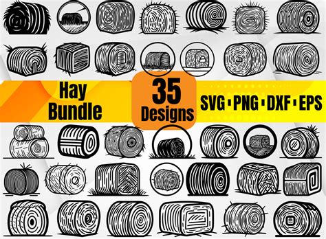 High Quality Hay Svg Bundle Hays Svg Farm Svg Hay Bale Svg Straw