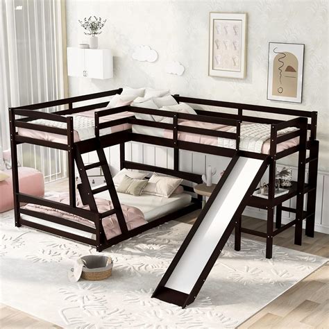 Harper Bright Designs L Shape Triple Bunk Bed With Australia Ubuy