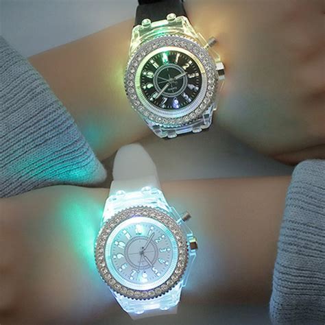 Led Flash Luminous Watches Personality Trends Students Lovers Woman Men