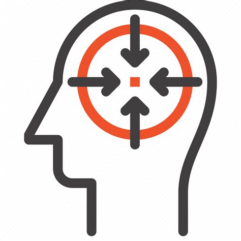 Arrow Concentration Focus Head Human Mind Thinking Icon