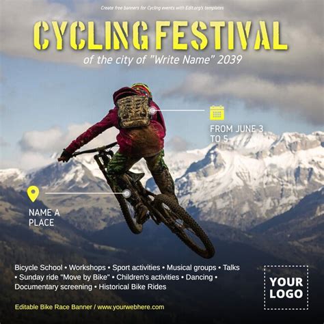 Editable Bike Race Poster Templates