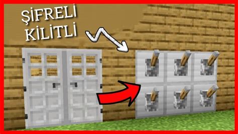 Minecraft Güvenlik Kapısı Nasıl Yapılır Mod suz YouTube