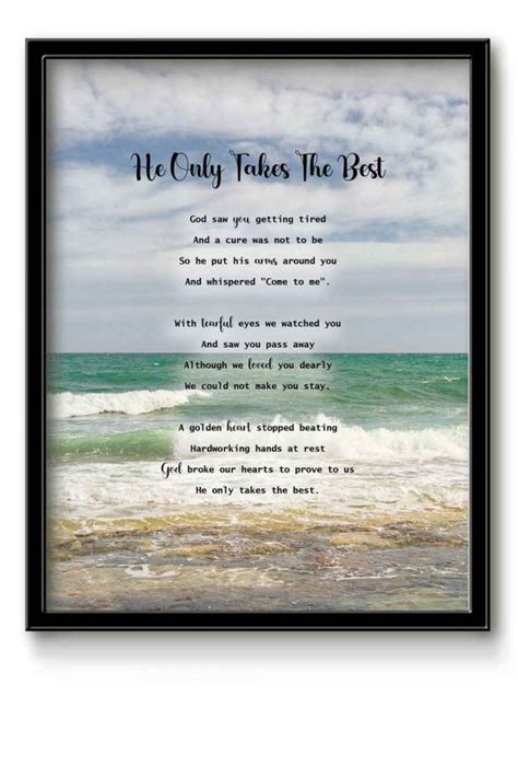 A Million Tears Is One Of The Best Memorial Card Poems Funeral