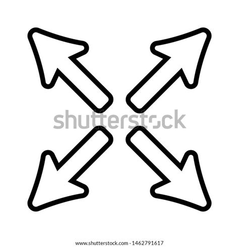 Four Arrows Pointing Center Simple Vector Stock Vector Royalty Free 1462791617 Shutterstock