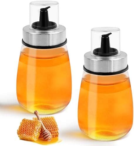 Amazon 2Pcs 6oz Syrup Dispenser Honey Pot Glass Honey Dispenser