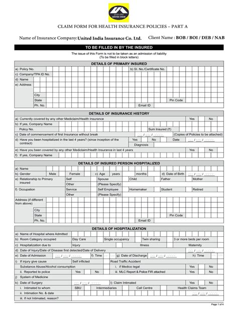 Claim Policies Part A Form - Fill Online, Printable, Fillable, Blank ...