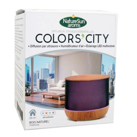 Diffuseur Ultrasons Color City Bois Clair Naturesun Aroms