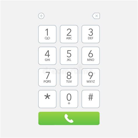 Dial Keypad Touchscreen Phone Number Keyboard Interface Inspired By Apple Iphone Ios Dialer