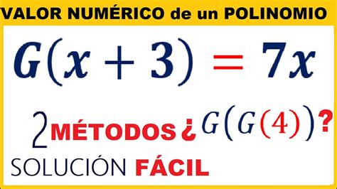 🔥 NotaciÓn PolinÓmica 👉valor NumÉrico De Un Polinomio 2 Soluciones