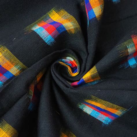 Island Reef Ikat Indian Cotton Grid Fabrics