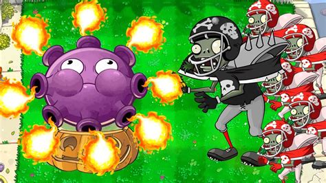 Plants Vs Zombies Fire Gloom Shroom Vs Evil Football Zombie Gameplay